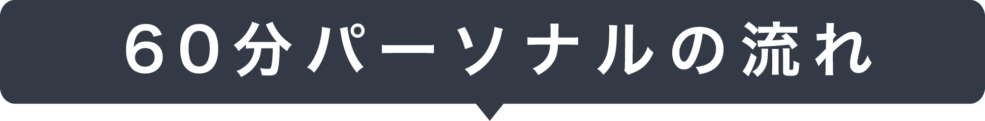60分パーソナルの流れ