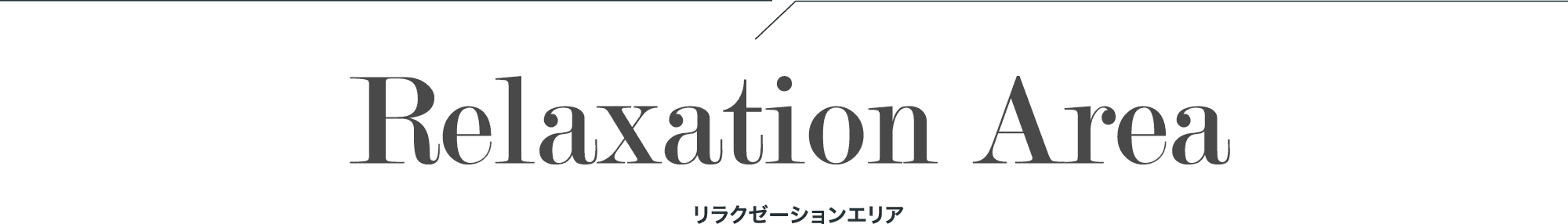Relaxation Area リラクゼーションエリア